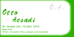 otto acsadi business card